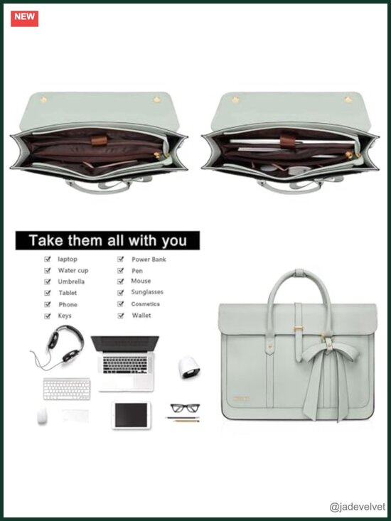 PU Leather Laptop Bag Convertible Backpack Shoulder Bag with Bowknot main image 4
